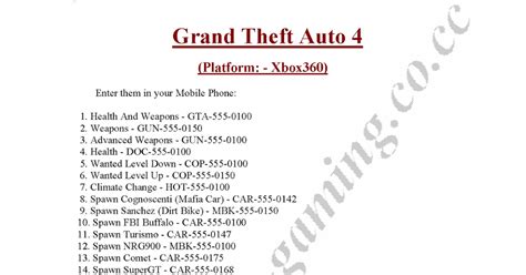 gta four cheats xbox 360|xbox 360 game cheat codes.